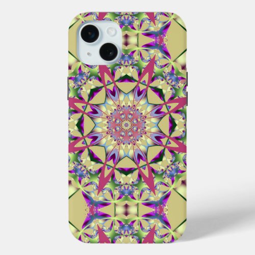 Cute Pattern Mandala iPhone 15 Plus Case