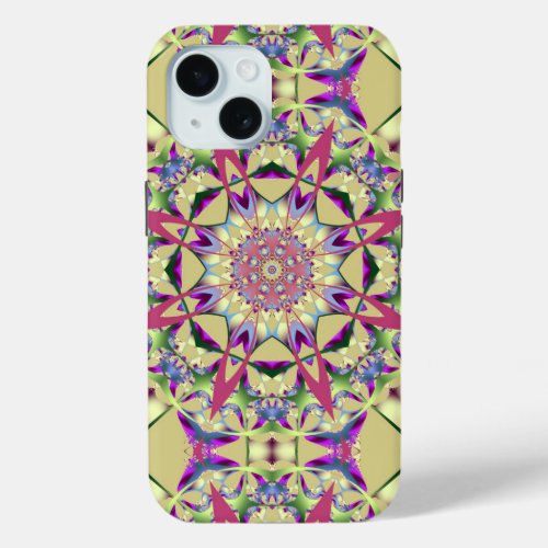 Cute Pattern Mandala iPhone 15 Case