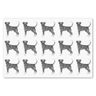 Cute Pattern Of A Boxer Dog In Black And White Tissue Paper
