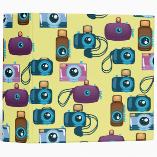 Cute Pattern of Cameras Binder
