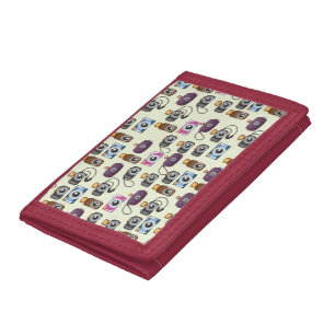 Cute Pattern of Cameras Tri-fold Wallet