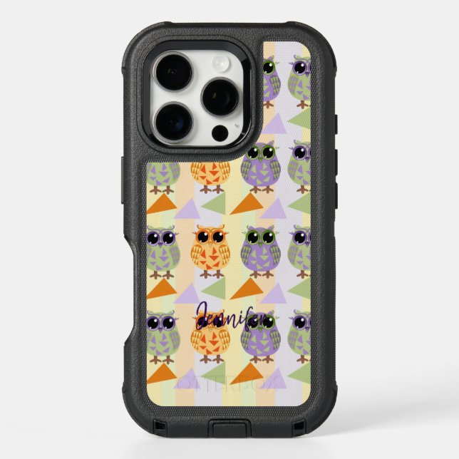 Cute Pattern Owls Case-Mate Iphone 16 case (Back)