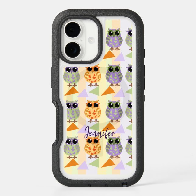 Cute Pattern Owls Case-Mate Iphone 16 case (Back)