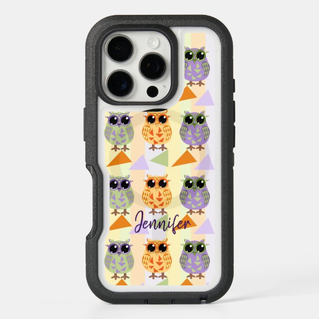 Cute Pattern Owls Case-Mate Iphone 16 case (Back)
