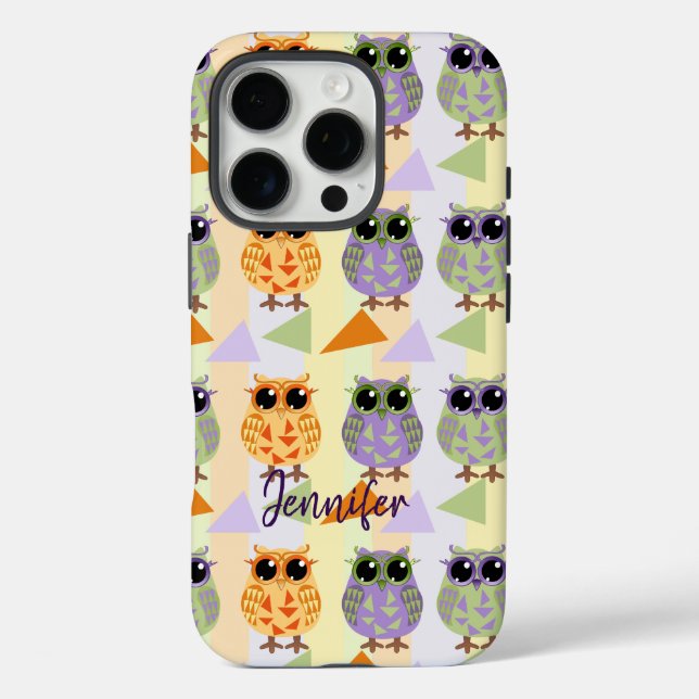 Cute Pattern Owls Case-Mate Iphone 16 case (Back)