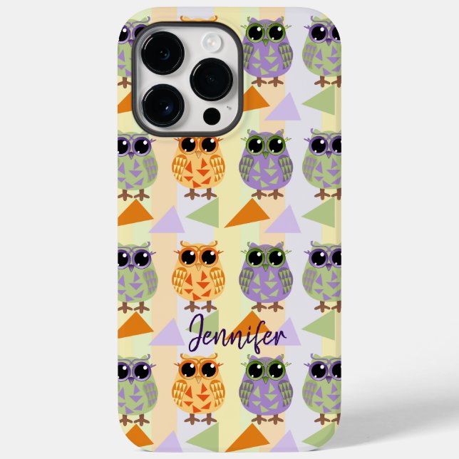 Cute Pattern Owls Case-Mate iPhone Case (Back)