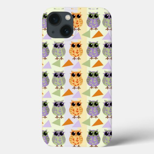 Cute Pattern Owls iPhone 13 Case