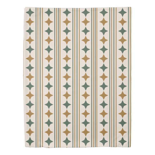 Cute pattern retro lovers Modern mid century Duvet Cover (Front)