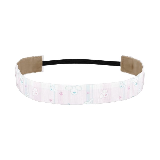 Cute pattern with dogs athletic headband (Front)