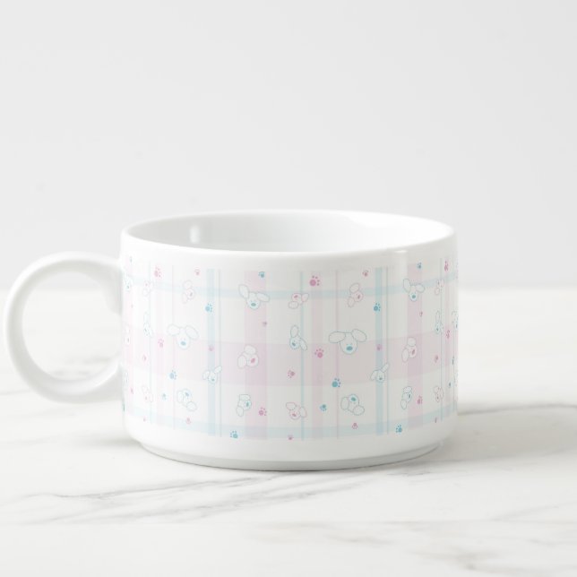 Cute pattern with dogs bowl (Right)