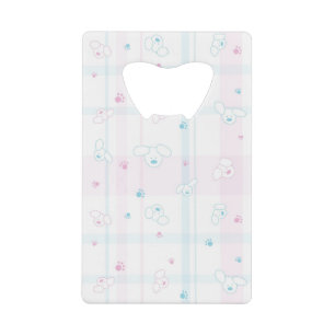 Cute pattern with dogs credit card bottle opener
