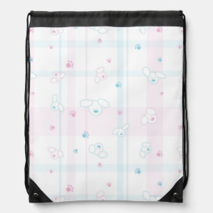 Cute pattern with dogs drawstring bag