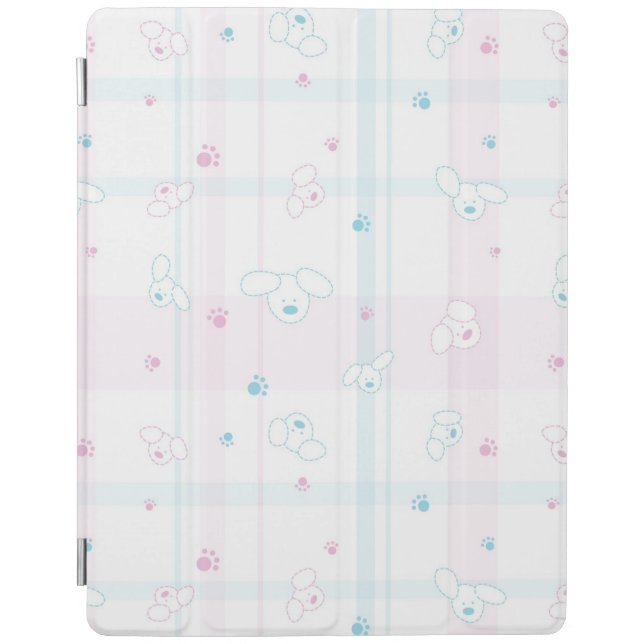Cute pattern with dogs iPad smart cover (Front)