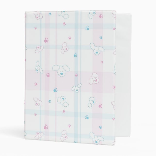 Cute pattern with dogs mini binder (Front/Inside)