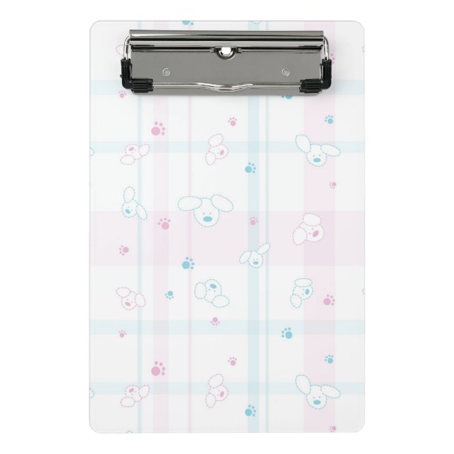 Cute pattern with dogs mini clipboard (Front)