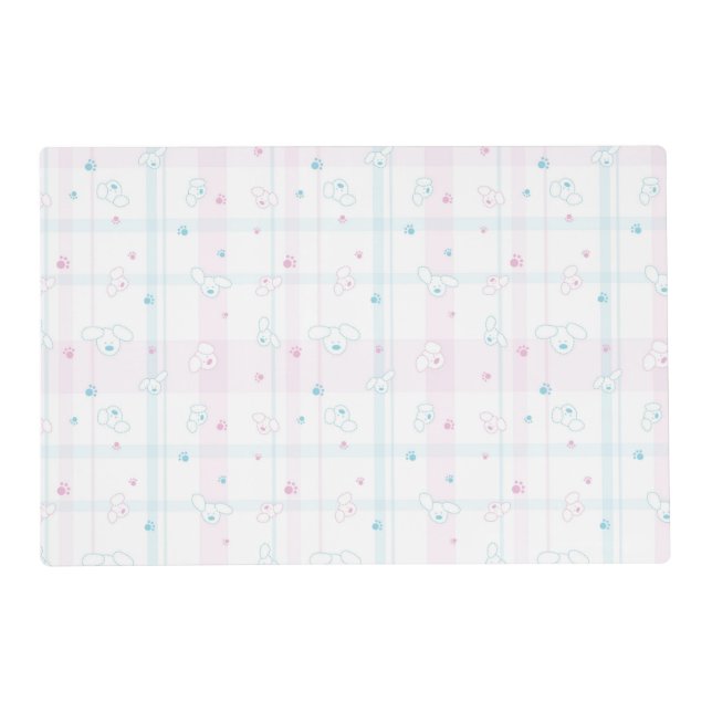 Cute pattern with dogs placemat (Front)