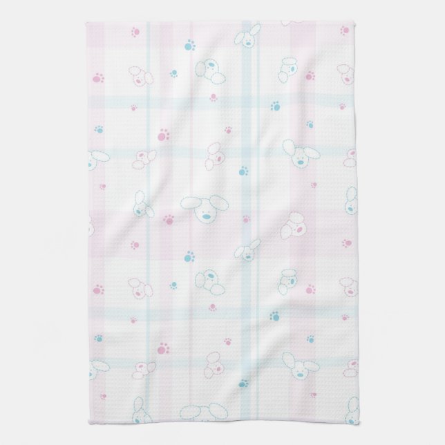 Cute pattern with dogs towel (Vertical)