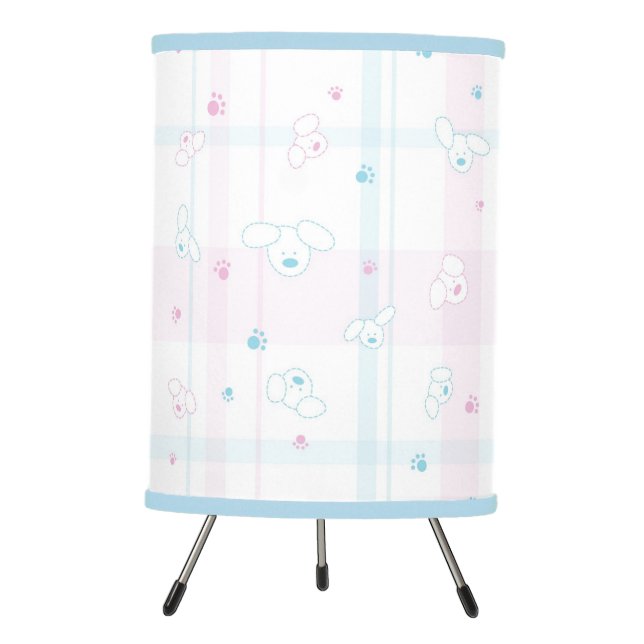 Cute pattern with dogs tripod lamp (Front)