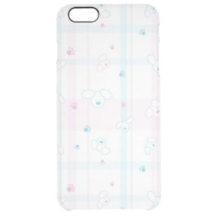 Cute pattern with dogs clear iPhone 6 plus case