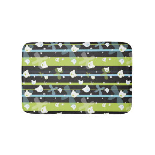Cute pattern with little bears bathroom mat