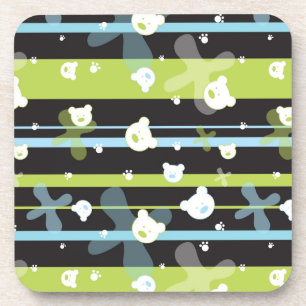 Cute pattern with little bears coaster