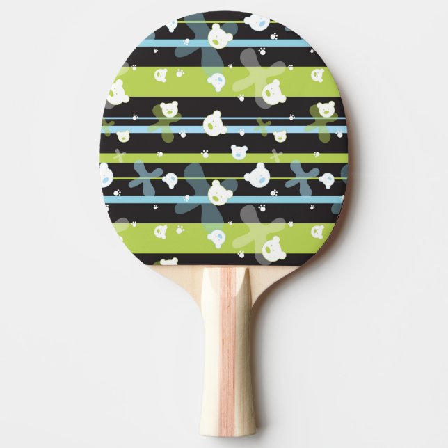 Cute pattern with little bears Ping-Pong paddle (Front)