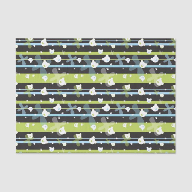 Cute pattern with little bears tissue paper (Front)