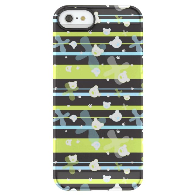 Cute pattern with little bears uncommon iPhone case (Back)