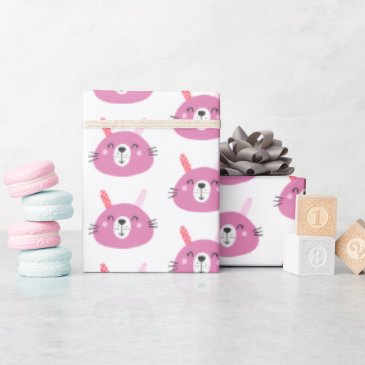 Cute Pattern with Pink Bunnies