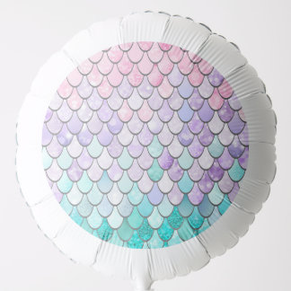 Cute Patterned Girls Mermaid Birthday Party Balloon