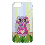 Cute Patterns Owl &amp; Stripes iPhone 8/7 Case