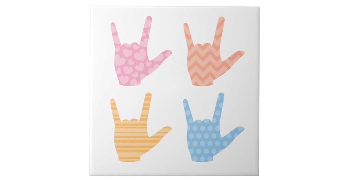 Cute Patterns Sign Language I Love You Signs Decor Ceramic Tile Zazzle Com Cute Patterns Sign Language I Love You Signs Decor Ceramic Tile Zazzle Com