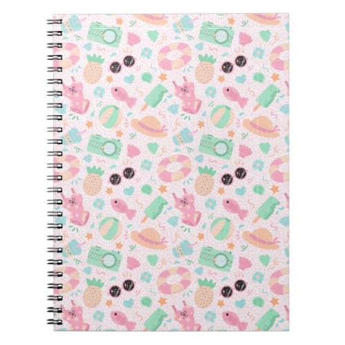 Cute patterns using summer materials notebook