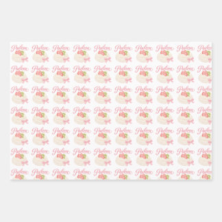 Cute Pavlova Dessert Pattern Wrapping Paper Sheets