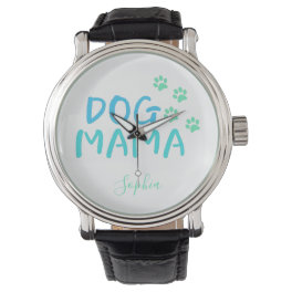 Cute Paw and Dog MAMA Typography Watch