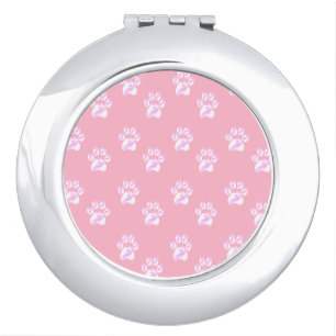 Cute Paw Pattern Compact Mirror