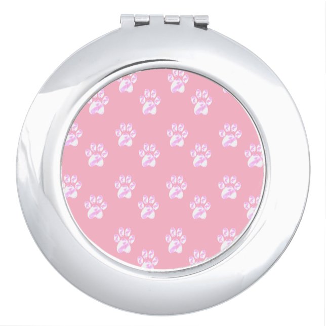 Cute Paw Pattern Compact Mirror (Front)