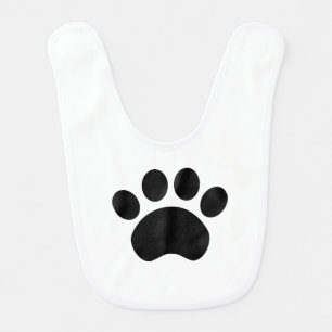 Cute Paw Print Baby Bib