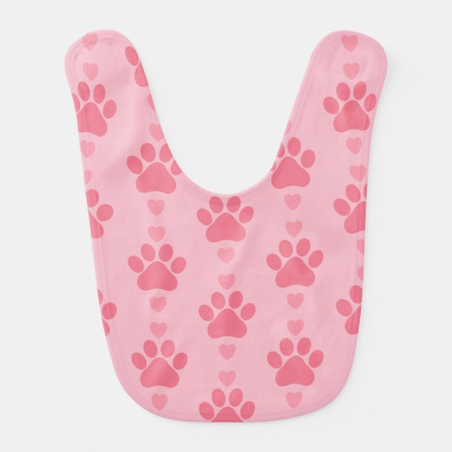 Cute Paw Print Bib (Front)