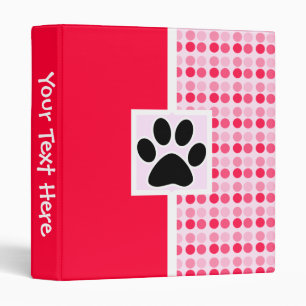 Cute Paw Print Binder
