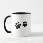 Cute Paw Print Cat, Dog Novelty Pet lovers Coffee Mug