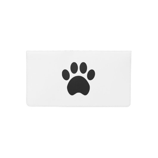 Cute Paw Print Checkbook Cover (Front)