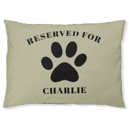 Cute Paw Print Custom Text Personalized Dog Lover Pet Bed