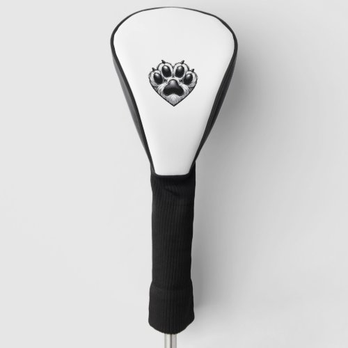 Cute Paw Print Design For Children Love Graphics_1 Golf Head Cover