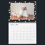 Cute Paw Print Frame Pet Photo Calendar<br><div class="desc">Pet photo calendar you can personalize with your own photos,  one per month,  inside a frame of cute paw prints in white. A different color for each month.</div>