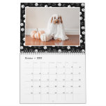 Cute Paw Print Frame Pet Photo Calendar