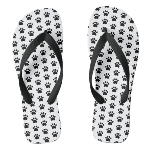 Cute Paw Print Pattern Flip Flops