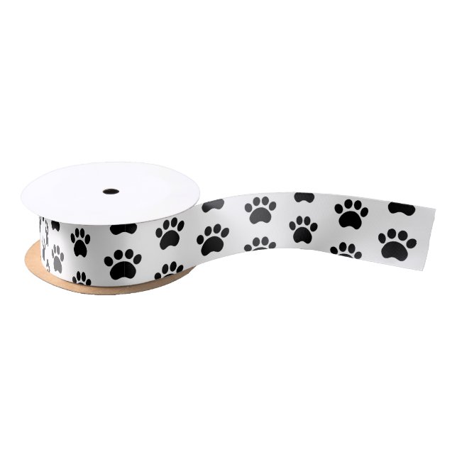 Cute Paw Print Pattern Gift Wrapping Ribbon (Spool)