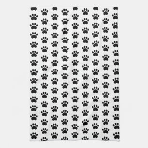 Cute Paw Print Pattern Kitchen Towel
