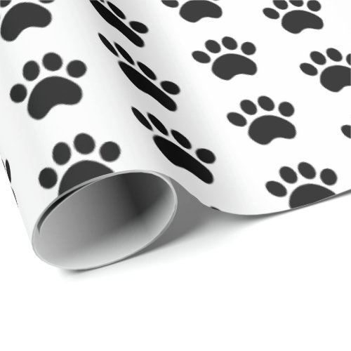 Cute Paw Print Pattern Wrapping Paper